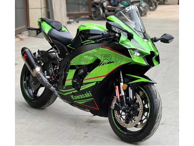 2021-2025 Kawasaki ZX10R Motorcycle Fairings - Green Glossy Black Canada Websites