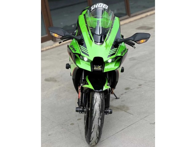 2021-2025 Kawasaki ZX10R Motorcycle Fairings - Green Glossy Black Canada Websites