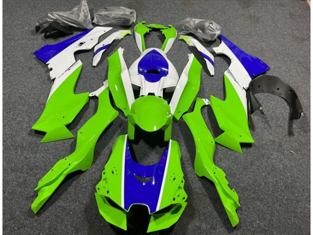 2021-2025 Kawasaki ZX10R Motorcycle Fairings - White Green Blue Canada Websites
