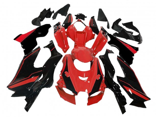 2021-2025 Kawasaki ZX10R Motorcycle Fairings - Red Glossy Black Canada Websites