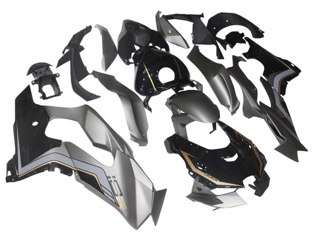 2021-2025 Kawasaki ZX10R Motorcycle Fairings - Black Grey Gold Canada Websites