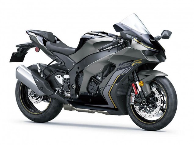 2021-2025 Kawasaki ZX10R Motorcycle Fairings - Black Grey Gold Canada Websites