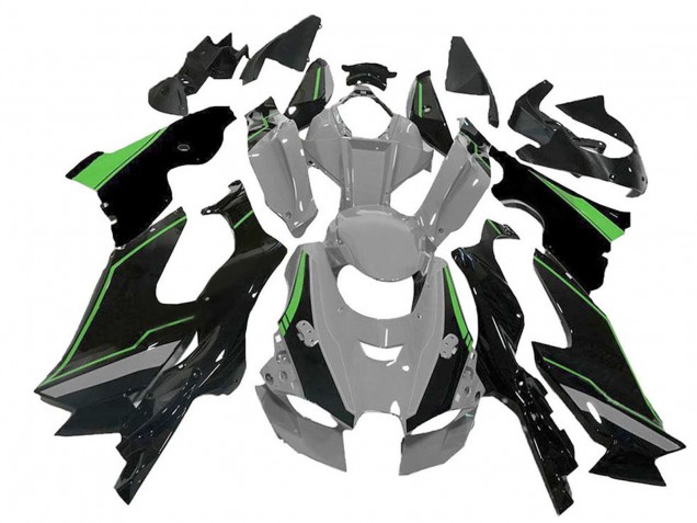 2021-2025 Kawasaki ZX10R Motorcycle Fairing - Grey Green Black Canada Websites