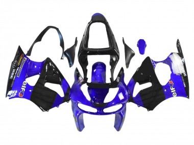 1998-1999 Kawasaki ZX6R Motorcycle Fairings - Blue Glossy Black Elf Bridgestone Canada Websites