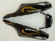 2006-2011 Kawasaki ZX14R ZZR1400 Motorcycle Fairings - Glossy Black Gold Flame Canada Websites