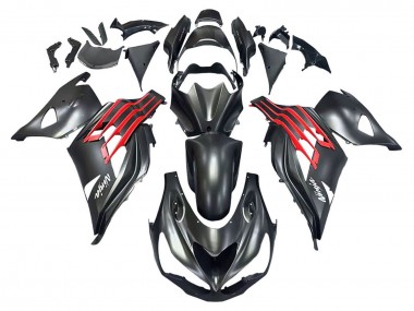 2012-2024 Kawasaki ZX14R ZZR1400 Motorcycle Fairings - Matte Black Red White Ninja Canada Websites