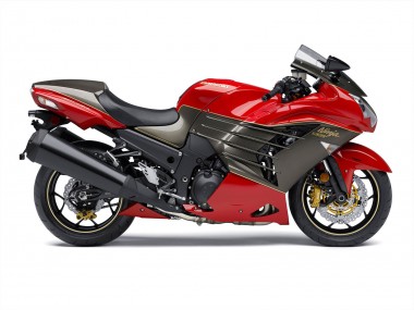 2012-2024 Kawasaki ZX14R ZZR1400 Motorcycle Fairings - Red Matte Black Gold Ninja Canada Websites