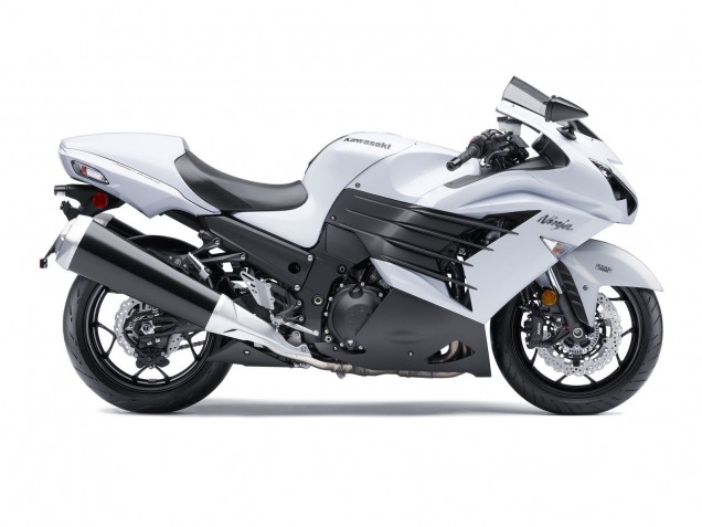 2012-2024 Kawasaki ZX14R ZZR1400 Motorcycle Fairings - White Matte Black Canada Websites