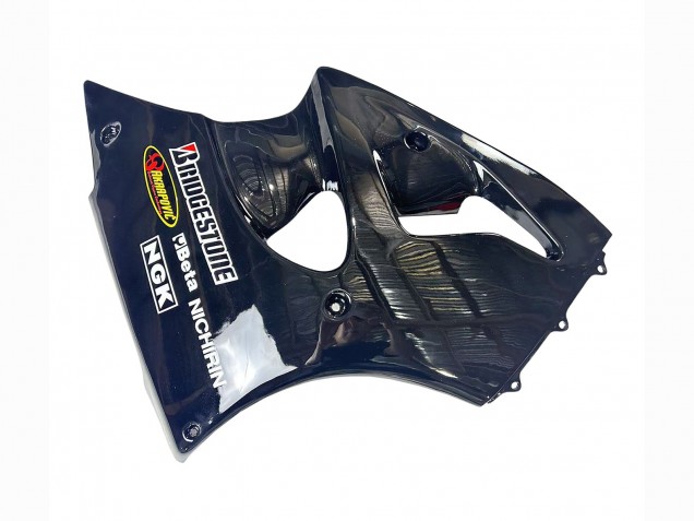 1998-1999 Kawasaki ZX6R Motorcycle Fairings - Glossy Black Yellow Elf Bridgestone Canada Websites
