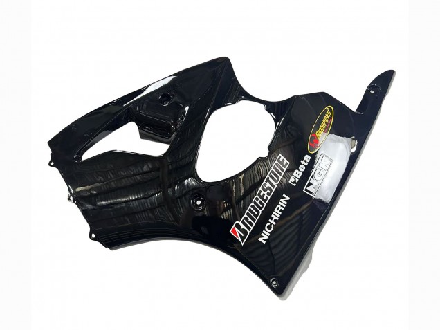1998-1999 Kawasaki ZX6R Motorcycle Fairings - Glossy Black Yellow Elf Bridgestone Canada Websites