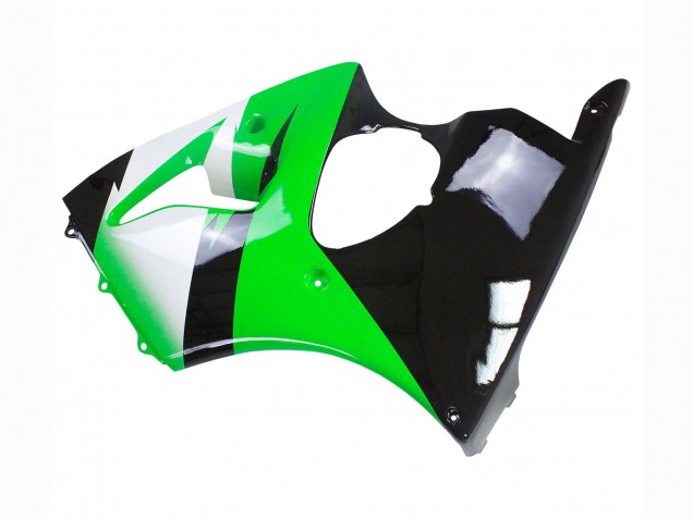 1998-1999 Kawasaki ZX6R Motorcycle Fairings - Green White Glossy Black Canada Websites
