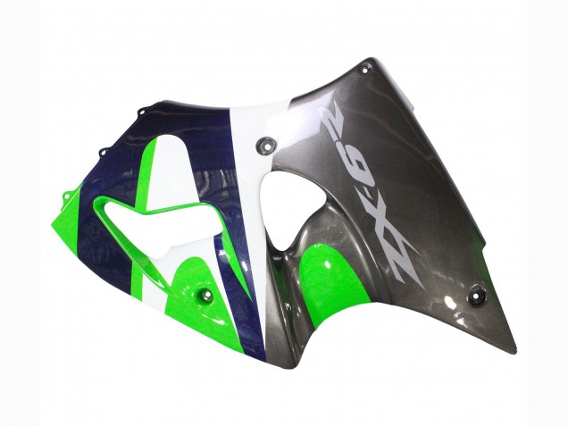 1998-1999 Kawasaki ZX6R Motorcycle Fairings - Green White Dark Blue Silver Canada Websites