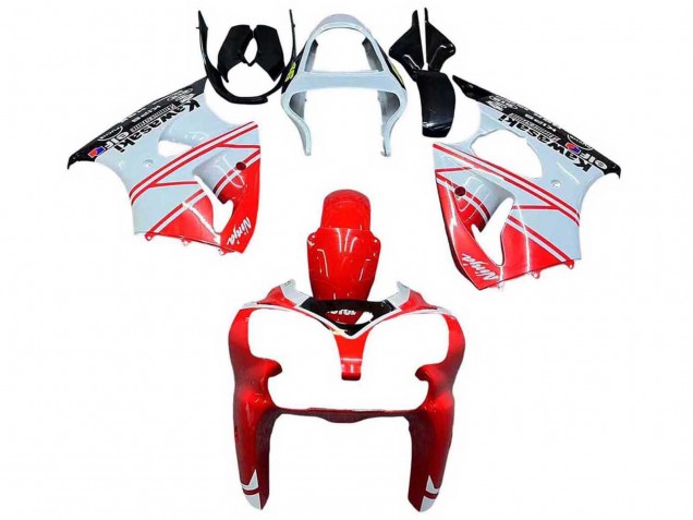 2000-2002 Kawasaki ZX6R Motorcycle Fairings - White Red Black Canada Websites
