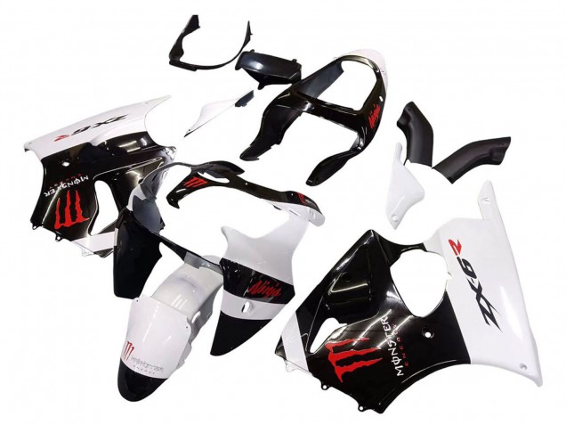 2000-2002 Kawasaki ZX6R Motorcycle Fairings - White Black Red Monster Canada Websites