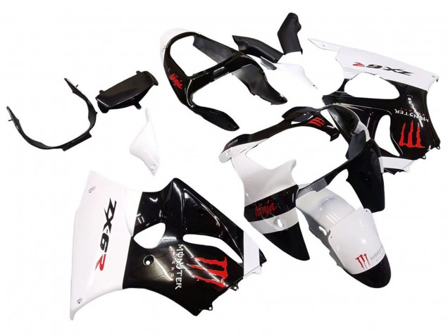 2000-2002 Kawasaki ZX6R Motorcycle Fairings - White Black Red Monster Canada Websites