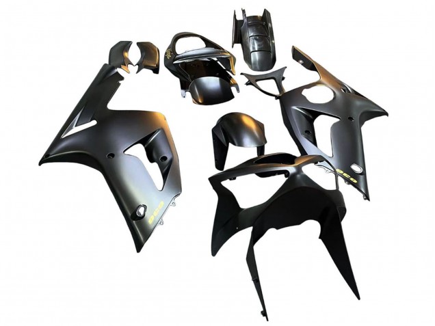 2003-2004 Kawasaki ZX6R Motorcycle Fairings - Matte Black Gold 636 Canada Websites