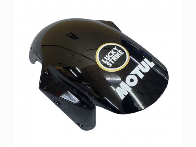 2003-2004 Kawasaki ZX6R Motorcycle Fairings - Glossy Black White Motul Lucky Strike Canada Websites