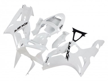 2003-2004 Kawasaki ZX6R Motorcycle Fairings - White Black Decals Canada Websites
