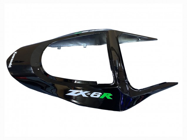 2003-2004 Kawasaki ZX6R Motorcycle Fairings - Glossy Black Green Flame Canada Websites