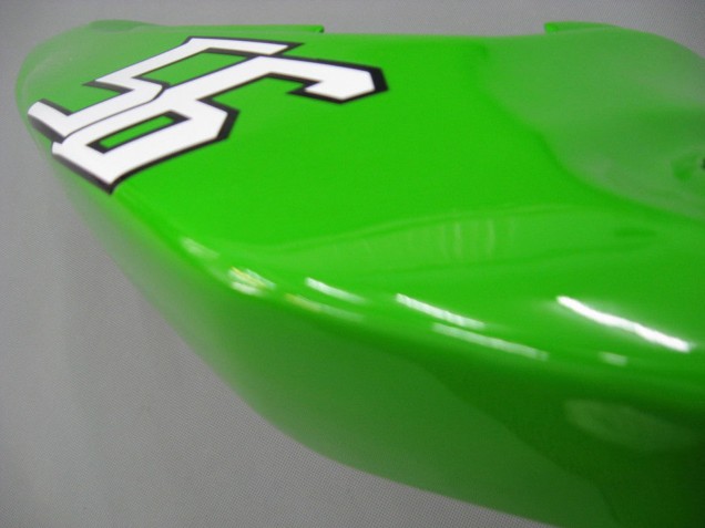 2003-2004 Kawasaki ZX6R Motorcycle Fairings - Green White Black Elf Bridgestone Canada Websites
