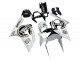 2003-2004 Kawasaki ZX6R Motorcycle Fairings - White Black Motul Lucky Strike Canada Websites