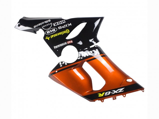 2005-2006 Kawasaki ZX6R Motorcycle Fairing - Orange Black Canada Websites