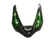 2005-2006 Kawasaki ZX6R Motorcycle Fairing - Glossy Black Green Flame Canada Websites