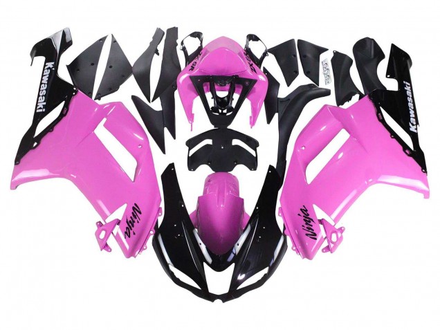 2007-2008 Kawasaki ZX6R Motorcycle Fairings - Black Pink Ninja Canada Websites