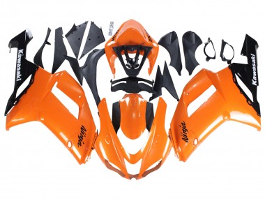 2007-2008 Kawasaki ZX6R Motorcycle Fairings - Orange Black Ninja Canada Websites