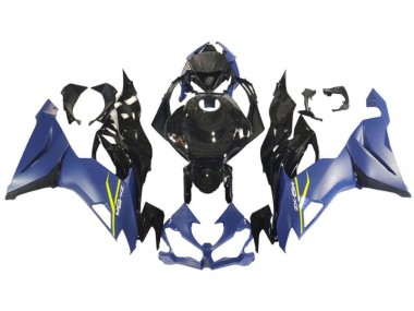 2009-2012 Kawasaki ZX6R Motorcycle Fairing - Blue Glossy Black Yellow Canada Websites