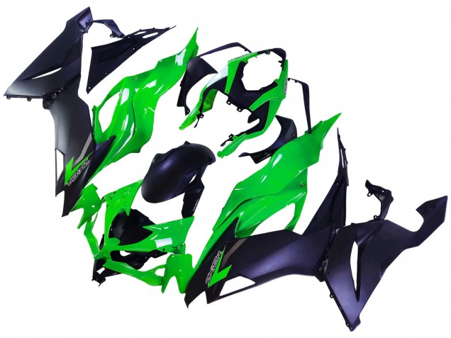 2019-2022 Kawasaki ZX6R Motorcycle Fairings - Green Matte Black Canada Websites