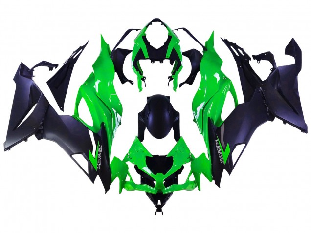 2019-2022 Kawasaki ZX6R Motorcycle Fairings - Green Matte Black Canada Websites