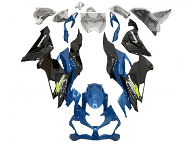 2019-2022 Kawasaki ZX6R Motorcycle Fairings - Blue Yellow White Glossy Black Canada Websites