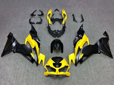2019-2022 Kawasaki ZX6R Motorcycle Fairings - Yellow Matte Black Canada Websites