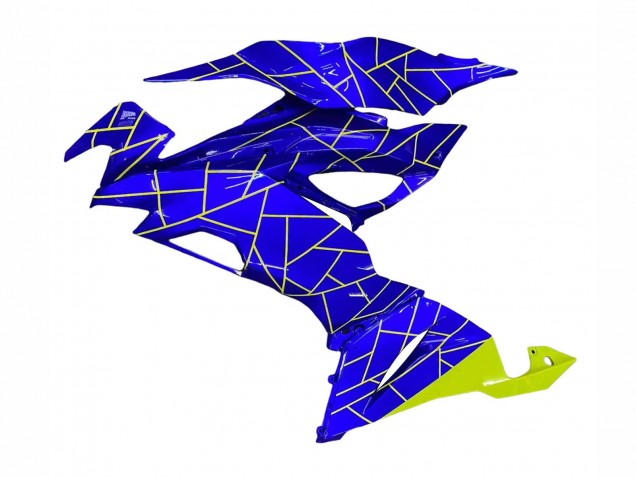 2019-2022 Kawasaki ZX6R Motorcycle Fairings - Blue Yellow Canada Websites