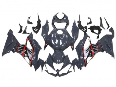 2019-2022 Kawasaki ZX6R Motorcycle Fairings - Nardo Grey Red White Shark Canada Websites