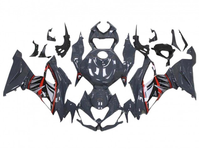 2019-2022 Kawasaki ZX6R Motorcycle Fairings - Nardo Grey Red White Shark Canada Websites