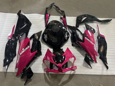 2019-2022 Kawasaki ZX6R Motorcycle Fairings - Glossy Black Pink Ninja Canada Websites