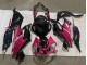 2019-2022 Kawasaki ZX6R Motorcycle Fairings - Glossy Black Pink Ninja Canada Websites