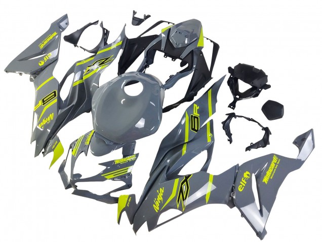 2019-2022 Kawasaki ZX6R Motorcycle Fairings - Nardo Grey Yellow Canada Websites