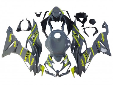 2019-2022 Kawasaki ZX6R Motorcycle Fairings - Nardo Grey Yellow Canada Websites