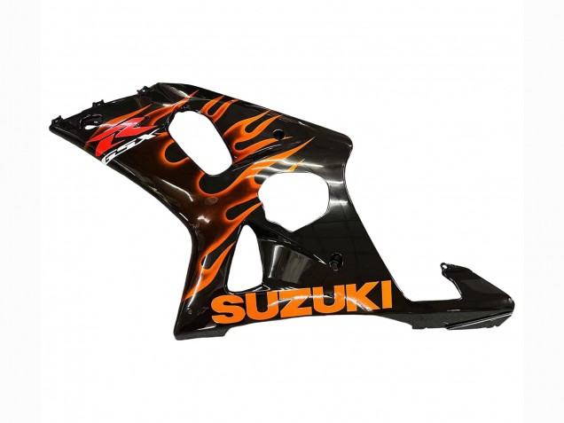 2000-2002 Suzuki GSXR1000 Motorcycle Fairings - Glossy Black Orange Flame Canada Websites