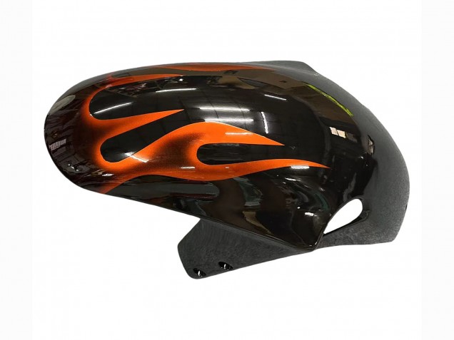 2000-2002 Suzuki GSXR1000 Motorcycle Fairings - Glossy Black Orange Flame Canada Websites