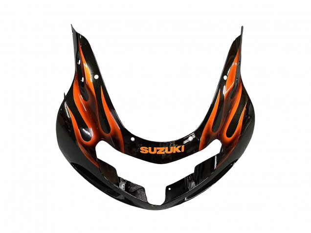 2000-2002 Suzuki GSXR1000 Motorcycle Fairings - Glossy Black Orange Flame Canada Websites