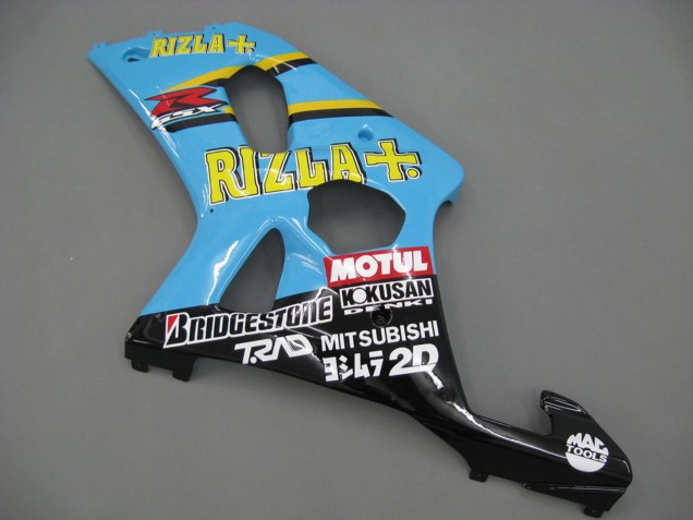 2000-2002 Suzuki GSXR1000 Motorcycle Fairings - Light Blue Yellow Black Motul Rizla Canada Websites
