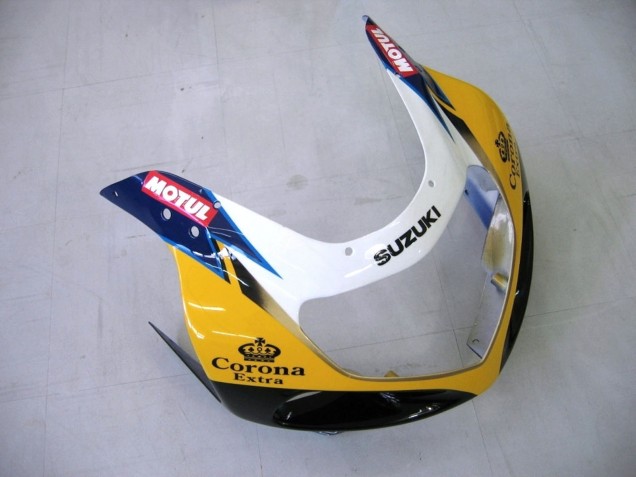 2000-2002 Suzuki GSXR1000 Motorcycle Fairings - Yellow Dark Blue White Motul Corona Canada Websites