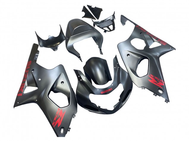 2000-2002 Suzuki GSXR1000 Motorcycle Fairings - Matte Grey Red Decal Canada Websites