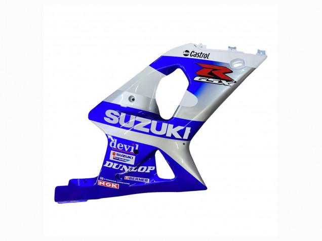 2000-2002 Suzuki GSXR1000 Motorcycle Fairings - Blue White Silver Castrol Dunlop Canada Websites