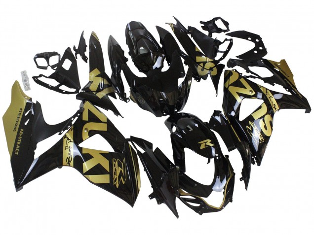 2009-2016 Suzuki GSXR 1000 Motorcycle Fairings - Glossy Black Gold Canada Websites