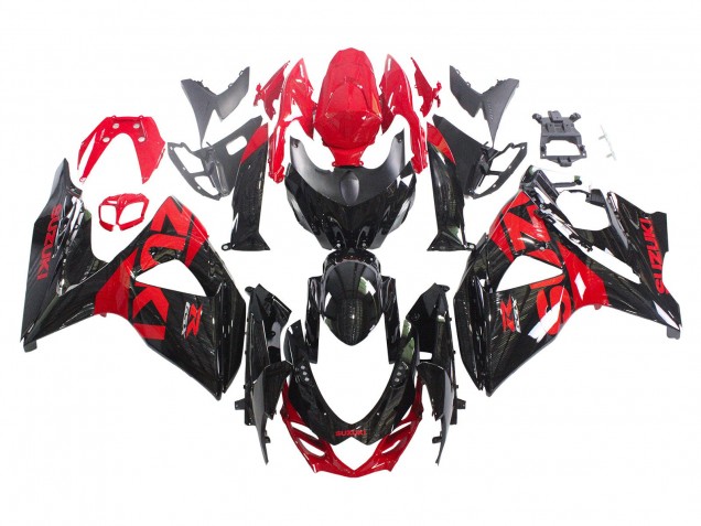 2009-2016 Suzuki GSXR 1000 Motorcycle Fairing Kits - Glossy Black Red Canada Websites